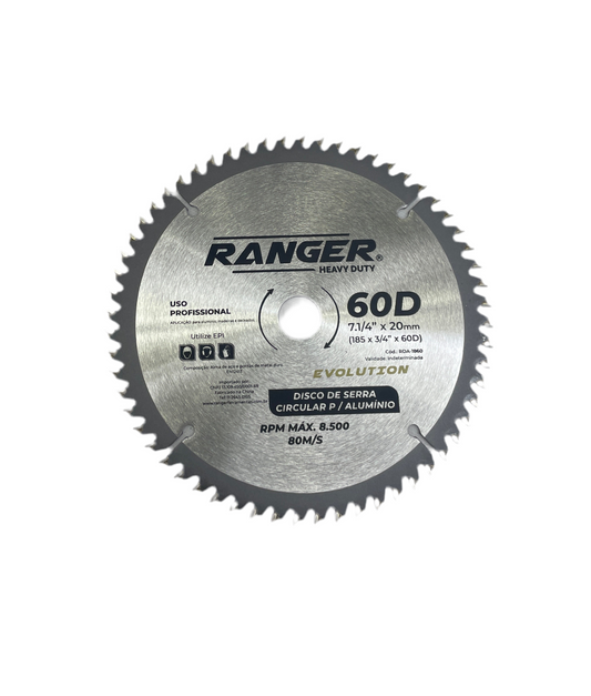 Disco de Serra 185mm x 60 dentes p/ Alumínio