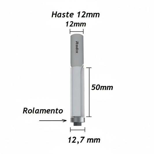 Fresa Reta com Rolamento Ø12,7mm x 50mm - Haste 12mm