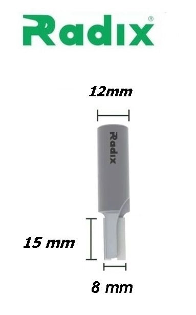 Fresa Reta Paralela Ø 8mm x 15mm (Haste 6mm)