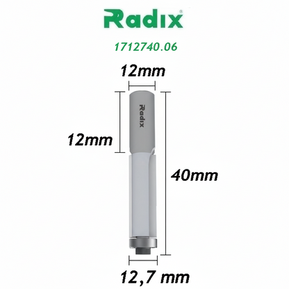 Fresa Reta com Rolamento Ø12,7mm x 40mm - Haste 12mm
