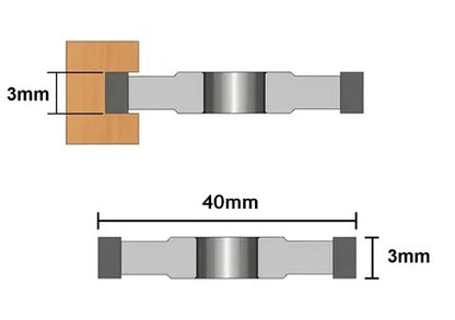 Serrinha Debrum para Canal Ø40mm x 3mm