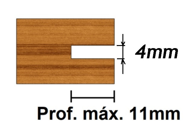 Fresa com Rolamento Canal 4mm - Debrum