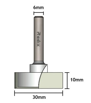 Fresa para Aplainar 30mm Haste 6mm