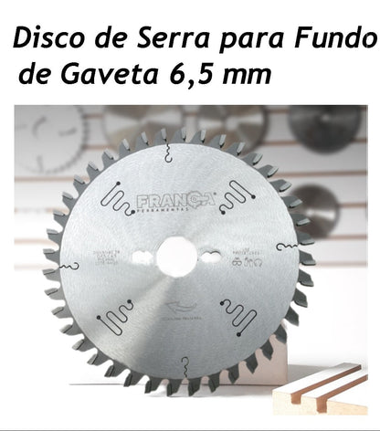 Disco de Serra de Canal Fundo de Gaveta Ø200mm x 6,70mm