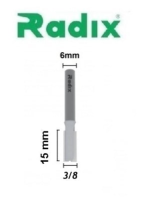 Fresa Reta Ø 3/8" X 15mm - Haste 6mm