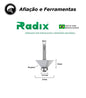 Fresa Chanfrada 45 graus com Rolamento Haste 6mm