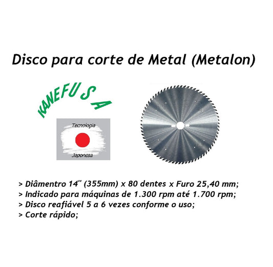 Disco para corte de Metal Kanefusa 14"
