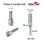 Fresa para CnC Ø6mm x 30mm x haste 1/2" Tideway