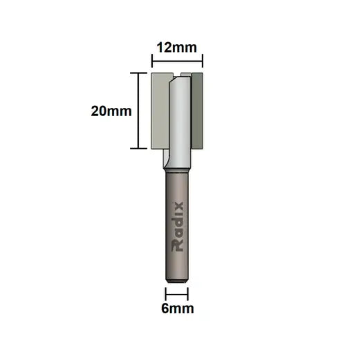 Fresa Ø12 mm x 20 mm x Haste 6 mm