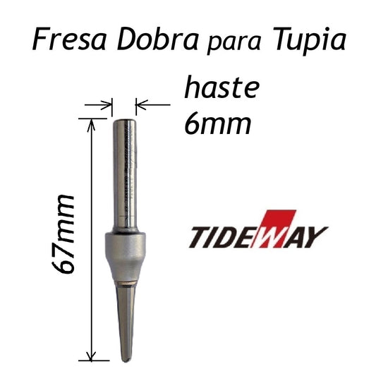 Fresa em V para Curvar MDF para Tupia Haste 6mm