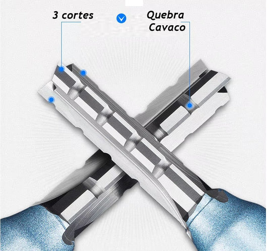 Fresa para CnC Ø3mm x 20mm Haste 1/2" - Tideway