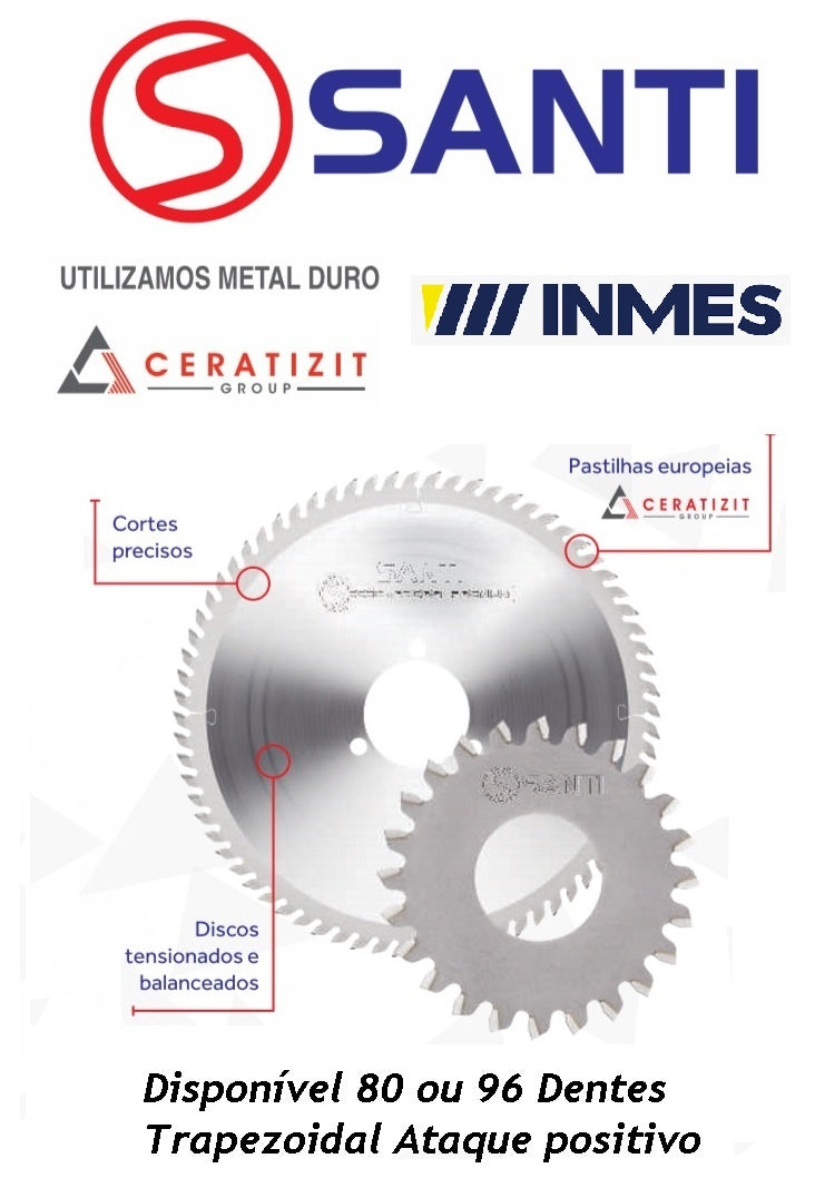 Jogo Serra 80 Dentes + Riscador para Seccionadora Inmes