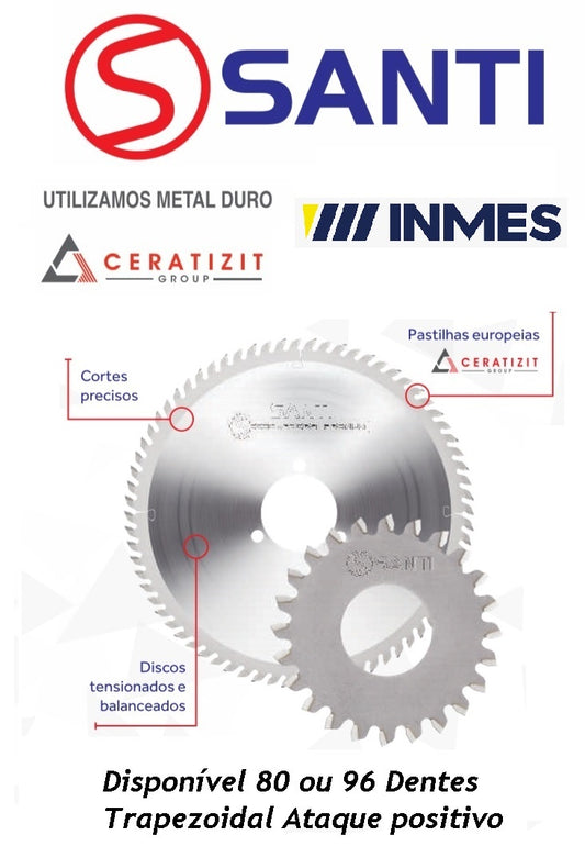 Jogo Serra 80 Dentes + Riscador para Seccionadora Inmes