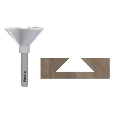 Fresa 45° Puxador Cava Haste 6mm