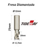 Fresa Diamantada PCD Ø12,7 mm x 30mm x haste 12mm Z1