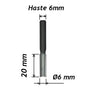 Fresa Ø6mm x 20mm x Haste 6mm