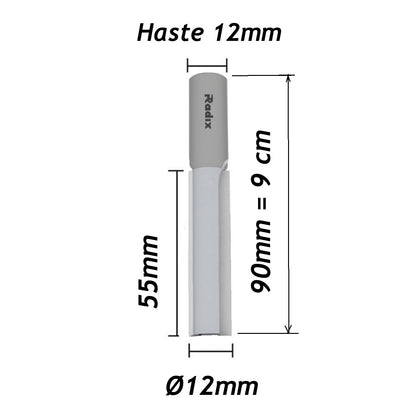 Fresa Ø12mm x 55mm x Haste 12mmm